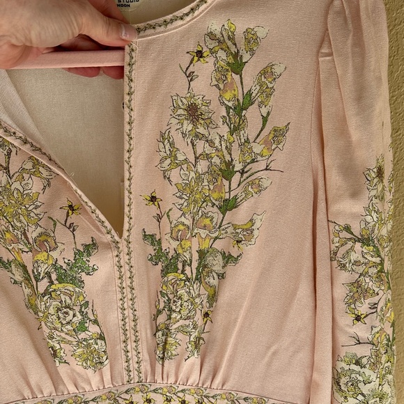 Max Studio Pink Floral Midi Dress - Picture 6 of 7